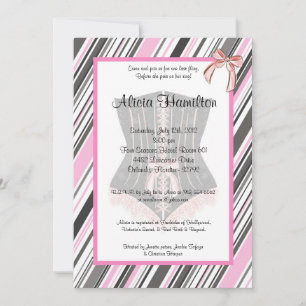 Invitation de Bachelorette Corset 5x7