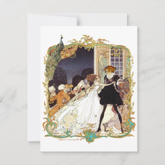 Invitation de bal de mariage/costume du 18e siècle (Devant)