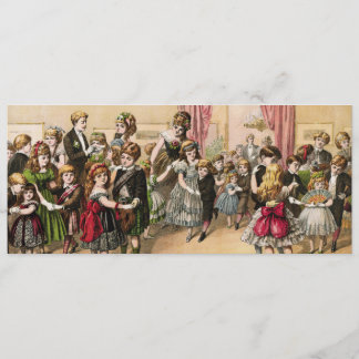 Invitation de bal écossais pour enfants du 19e siè