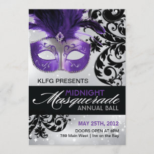 Invitation de bal mascarade