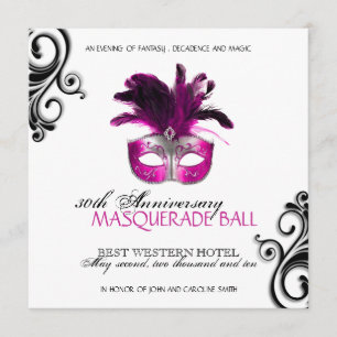 Invitation de bal mascarade