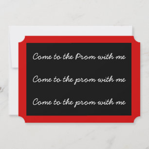 Invitation de bal sur tableau noir