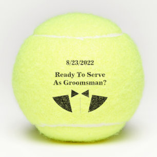 Invitation de balle de tennis de Groomsman