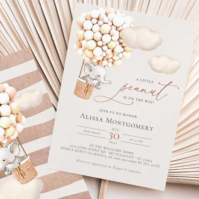 Invitation de ballon éléphant à air chaud (Créateur téléchargé)