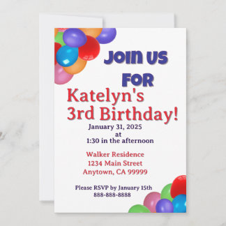 Invitation de ballons