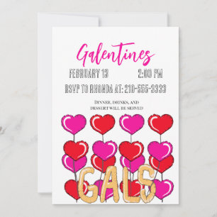 Invitation de Balloon Galentine