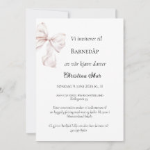 Invitation de baptême à la rose