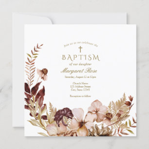 Invitation de baptême d'automne