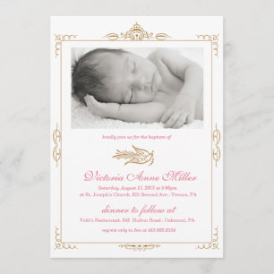 Invitation de baptême de bébé