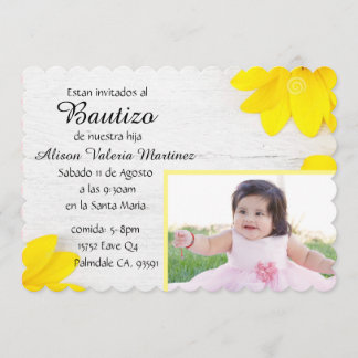 Invitation de baptême de bébé