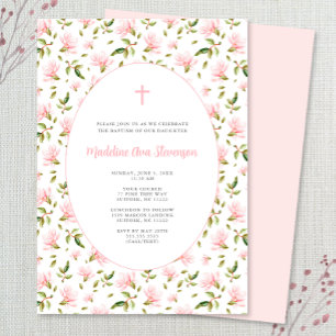 Invitation de baptême de fille grandmillénaire flo