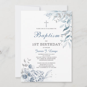 Invitation de baptême et de premier anniversaire g