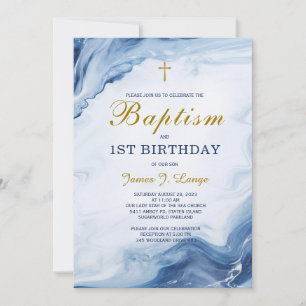 Invitation de baptême et de premier anniversaire g