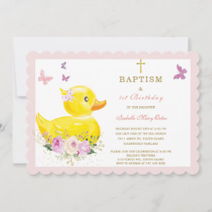 Invitation de baptême et de premier anniversaire P