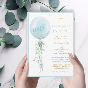 Invitation de Baptême et Premier Anniversaire Invi