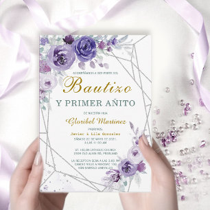 Invitation de Baptême et Premier Anniversaire Invi