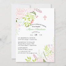 Invitation de baptême Maria