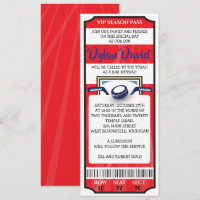 Invitation de Bar Mitzvah en billet de HOCKEY ROUG