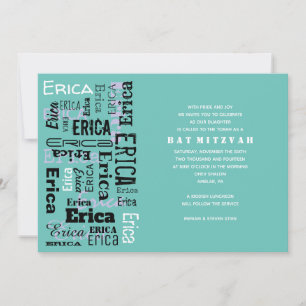 Invitation de Bar Mitzvah personnalisable avec VOT