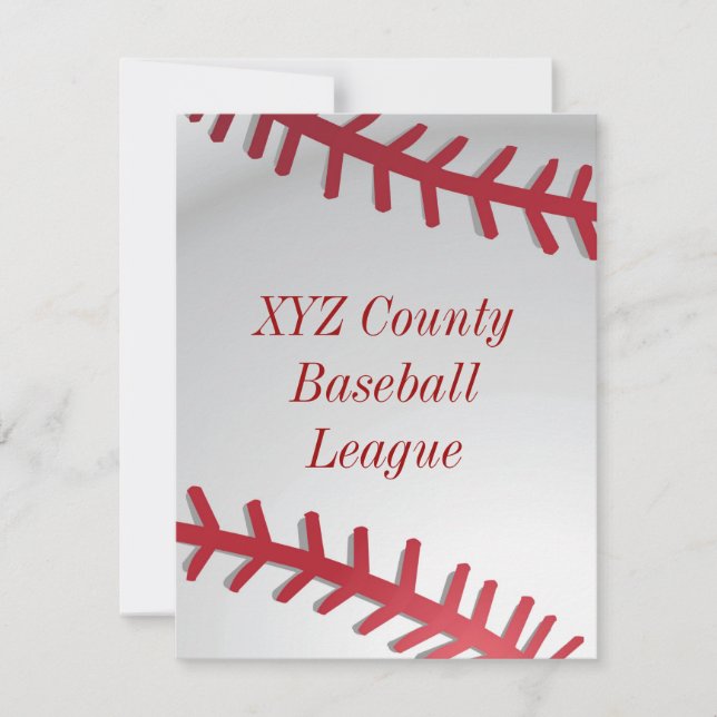 Invitation de base-ball (Devant)