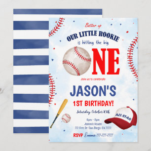 Invitation de baseball modifiable