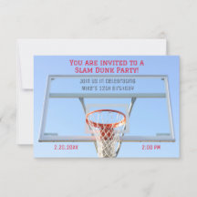 Invitation de basket-ball pour garçons