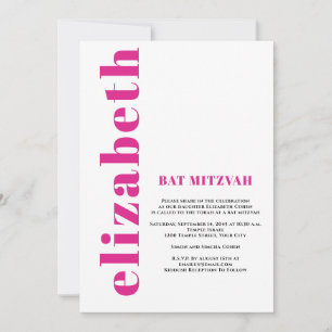 Invitation de Bat Mitvah simple personnalisée