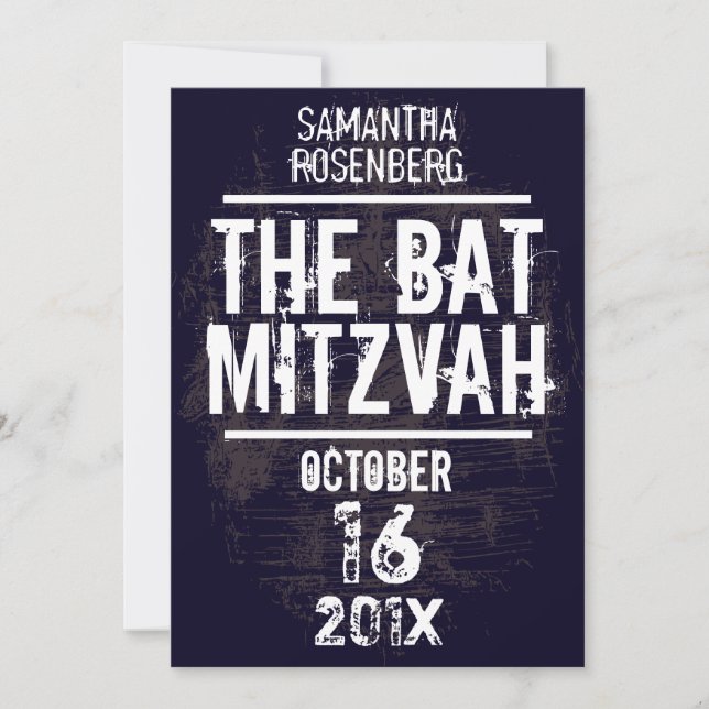 Invitation de bat mitzvah de groupe de rock dans (Devant)