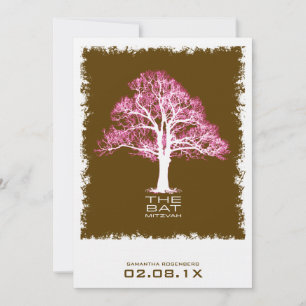 Invitation de Bat mitzvah de l'arbre de vie dans l
