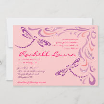 Invitation de Bat mitzvah de libellule juive