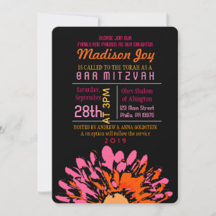 Invitation de Bat Mitzvah SI JOLIE DAISY