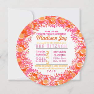 INVITATION DE Bat Mitzvah TRÈS JOLIE DAISY