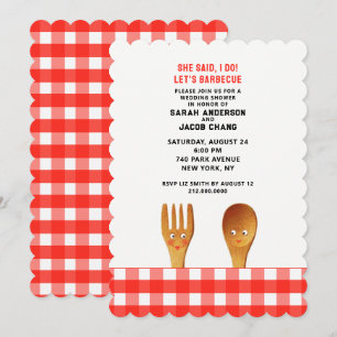 Invitation de BBQ pour la douche de mariage