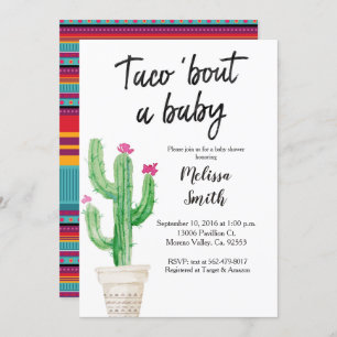 Invitation de bébé d'accès de taco de baby shower