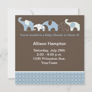 Invitation de bébé éléphant