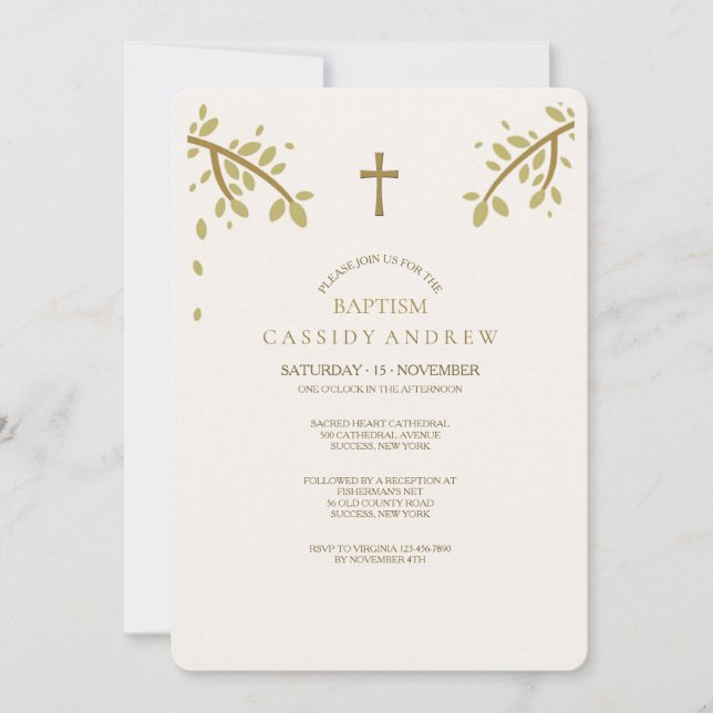 Invitation de bénédiction d'automne (Devant)