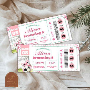 Invitation de billet d'anniversaire de football à 
