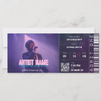 Invitation de billet de concert personnalisé Événe