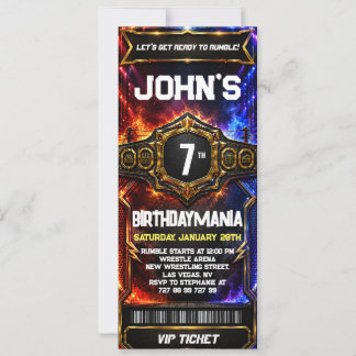 Invitation de billet de fête d'anniversaire de lut