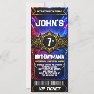 Invitation de billet de fête d'anniversaire de lut