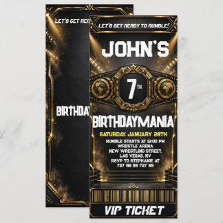 Invitation de billet de fête d'anniversaire de lut