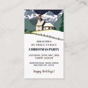 Invitation de billet de fête de Noël de l'église d
