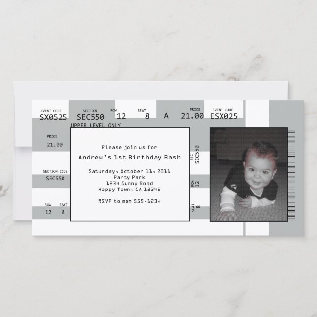 Invitation de billet de sport (Devant)