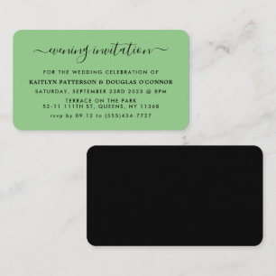 Invitation de billet d'événement du soir de script