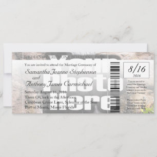 Invitation de billet Mariage du Pass d'embarquemen
