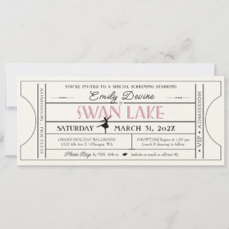 Invitation de billet pour la fête d'anniversaire d