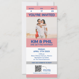 Invitation de billet Sport Photo Grande carte Code