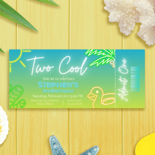 Invitation de billets de 2e anniversaire Cool