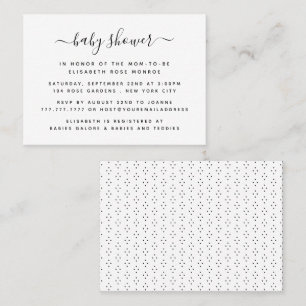 Invitation de billets de Baby shower de script sim