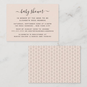 Invitation de billets de Baby shower de script sim